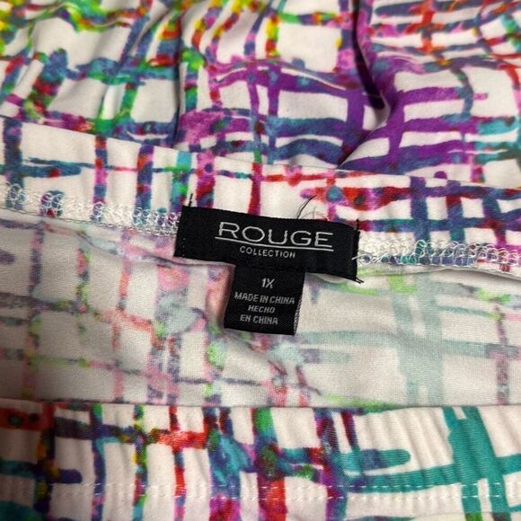 Rouge Collection Women’s Multi Strapless Tube Dress Size 1X NEW - Picture 5 of 7